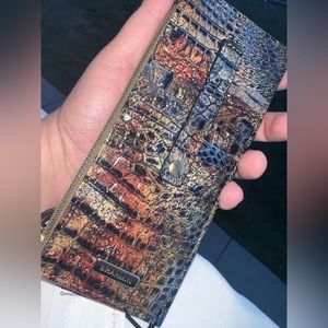 🚨SALE🚨🧡🩵💚🤎NWT BRAHMIN CEDAR CARD WALLET 🤎💚🩵🧡